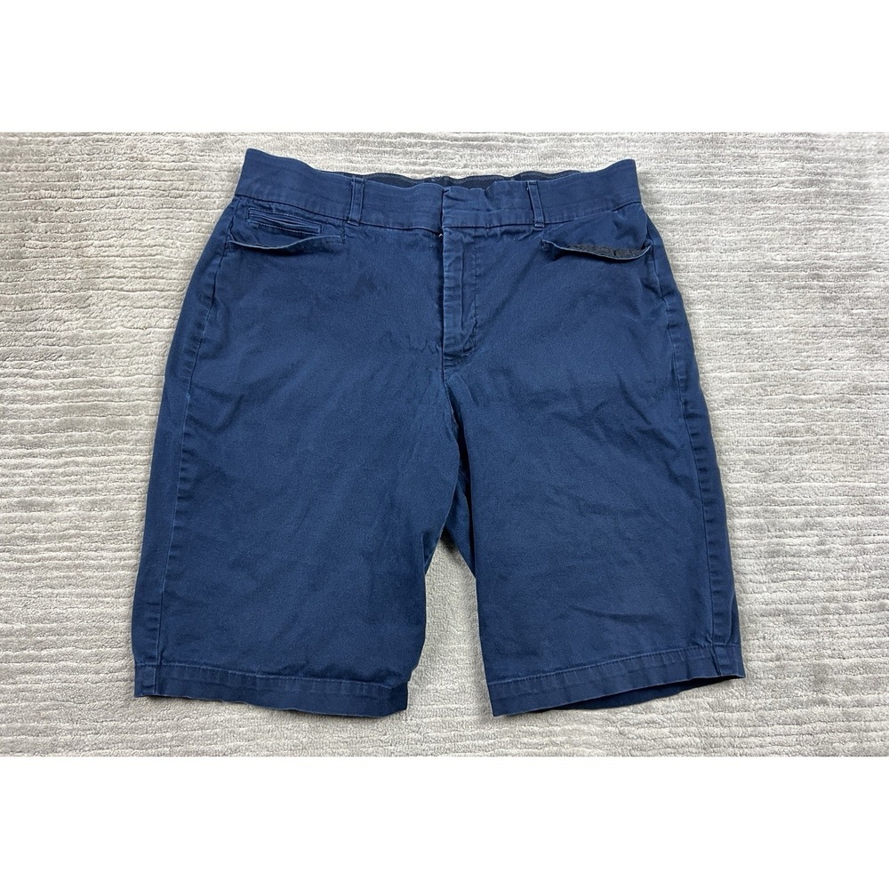 Gloria Vanderbilt Shorts Womens 10‎ Blue Chino Missy Cotton Blend Outdoor